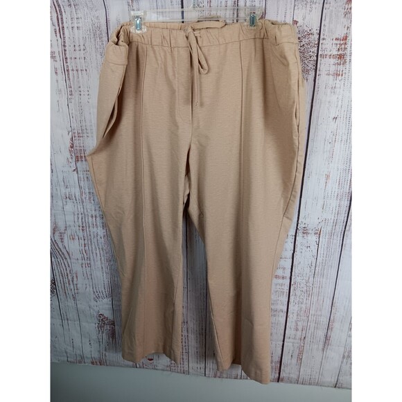WORTHINGTON Jogger Women’s XXL Ultra Stretch Ponte Beige Mid Rise Pull On - Picture 1 of 8